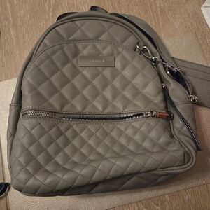 Armani Quilted Backpack in Olive Green